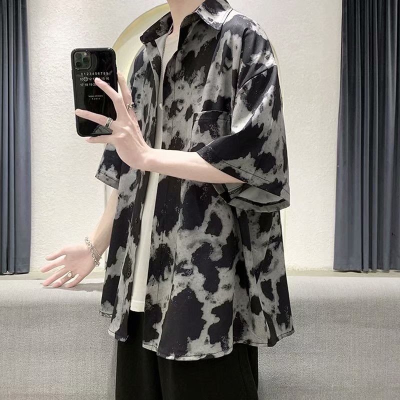 Áo Sơ Mi Tay Ngắn Nhuộm Màu Phong Cách Hong Kong Cổ Điển Thời Trang Cho Nữ