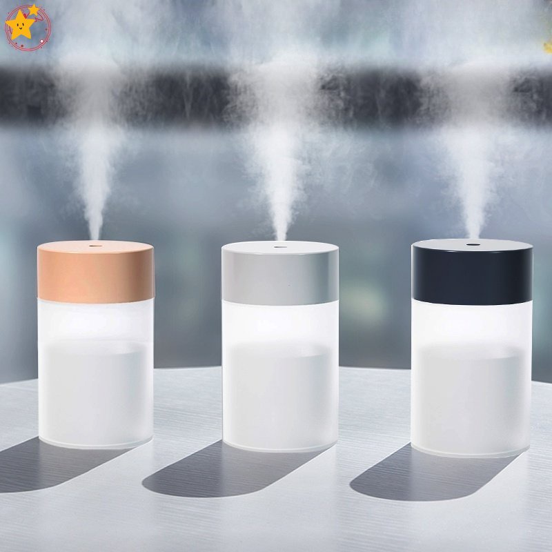 Máy Phun Sương Tạo Độ Ẩm Không Khí Bằng Sóng Siêu Âm Mini Có Đèn LED Ban Đêm