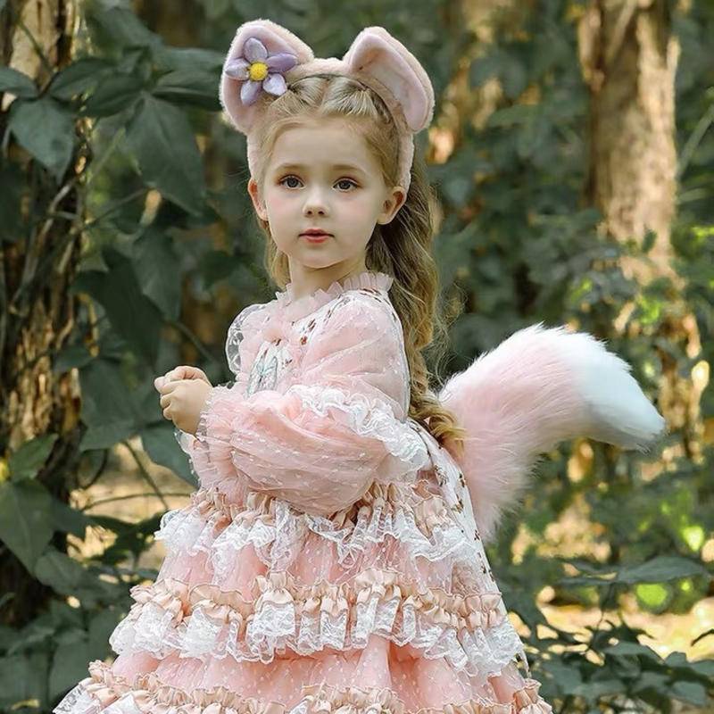 LinaBell Head Hoop Set LinaBell Tail Fox Tai cáo Tai thú Tai thú Tay làm Kawasaki Fox cos Tai đuôi