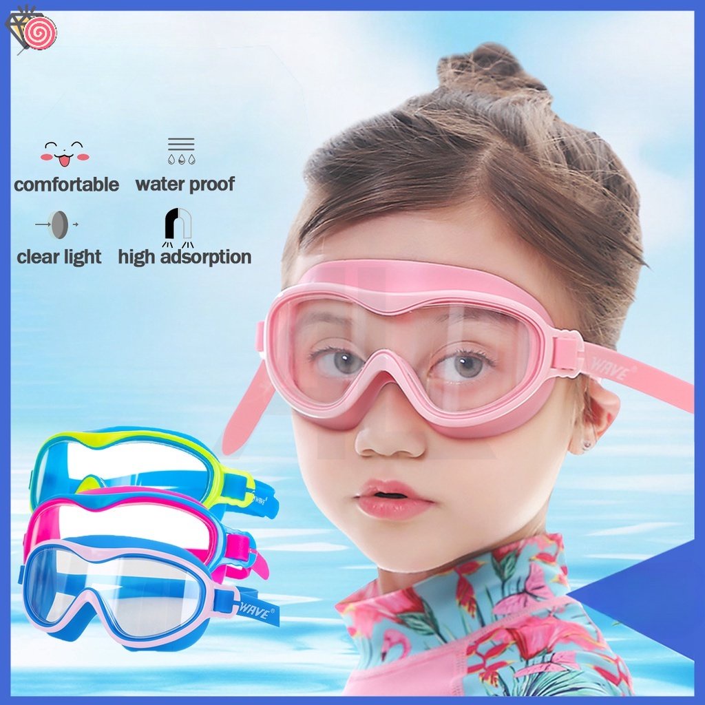 Kính Bơi Chống Tia UV Không Chói Chống Sương Mù Thoải Mái Siêu Bền Cho Bé HSU