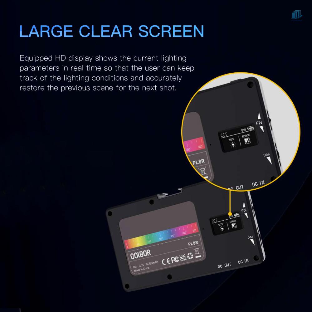 Bảng Đèn LED Chiếu Sáng Video 2700K-6500K PL8R Có Thể Điều Chỉnh 37 Phong Cảnh