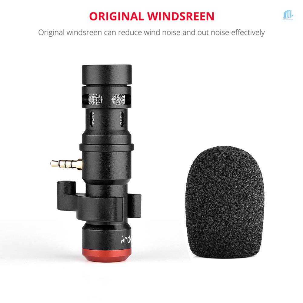 Micro Mini TRRS Giắc Cắm 3.5mm Chuyên Dụng Cho Điện Thoại Thông Minh Android Andoer MIC06