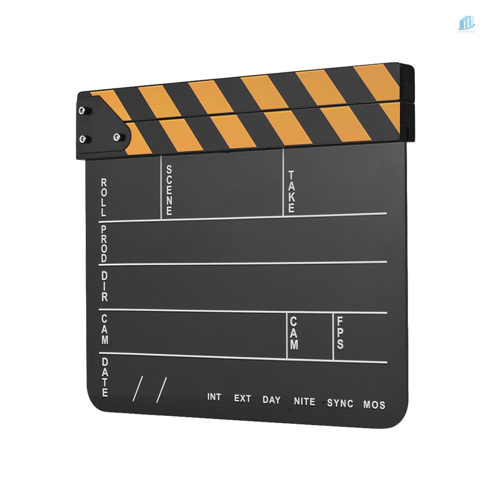 Bảng Clapper Thông Minhwatchinone Bằng Acrylic Màu Vàng / Đen Chuyên Dụng Cho Quay Phim