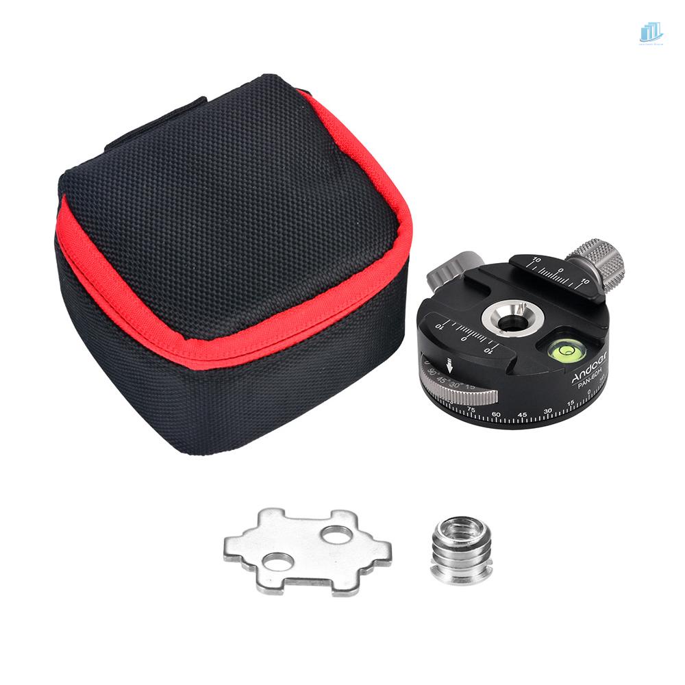 Đầu Bóng Chân Máy Ảnh Andoer PAN-60H Có Kẹp Chỉ Số