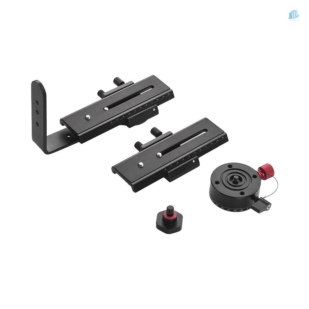 Đầu Đồng Hồ Thông Minh Andoer Andoer 720 Độ Bao Gồm 360 Độ° Bộ Thanh Trượt Chỉ Số Toàn Cảnh + Thanh Trượt 2 Chiều + Giá Đỡ Chữ L Cho Máy Ảnh DSLR ILDC Phụ Kiện Tải Trọng 3kg 3kg Chất Lượng Cao