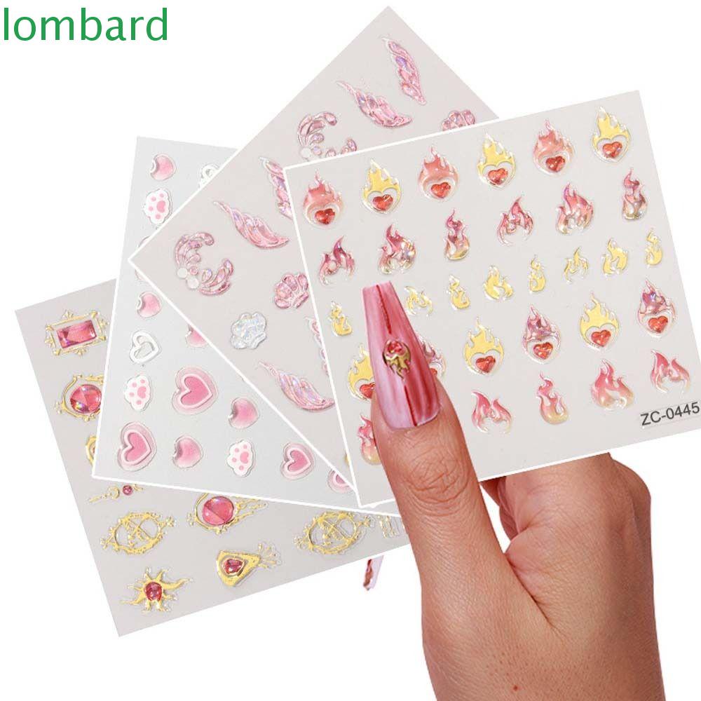 Miếng Dán Trang Trí Móng Tay Họa Tiết Hoạt Hình 5D Xinh Xắn