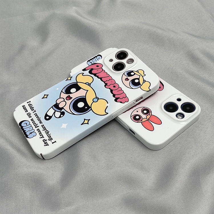 Ốp Điện Thoại Cứng Họa Tiết Hoạt Hình Powerpuff Girls Dễ Thương Cho Iphone13 xr 11xs 14piPhone12 Apple 7 / / 8