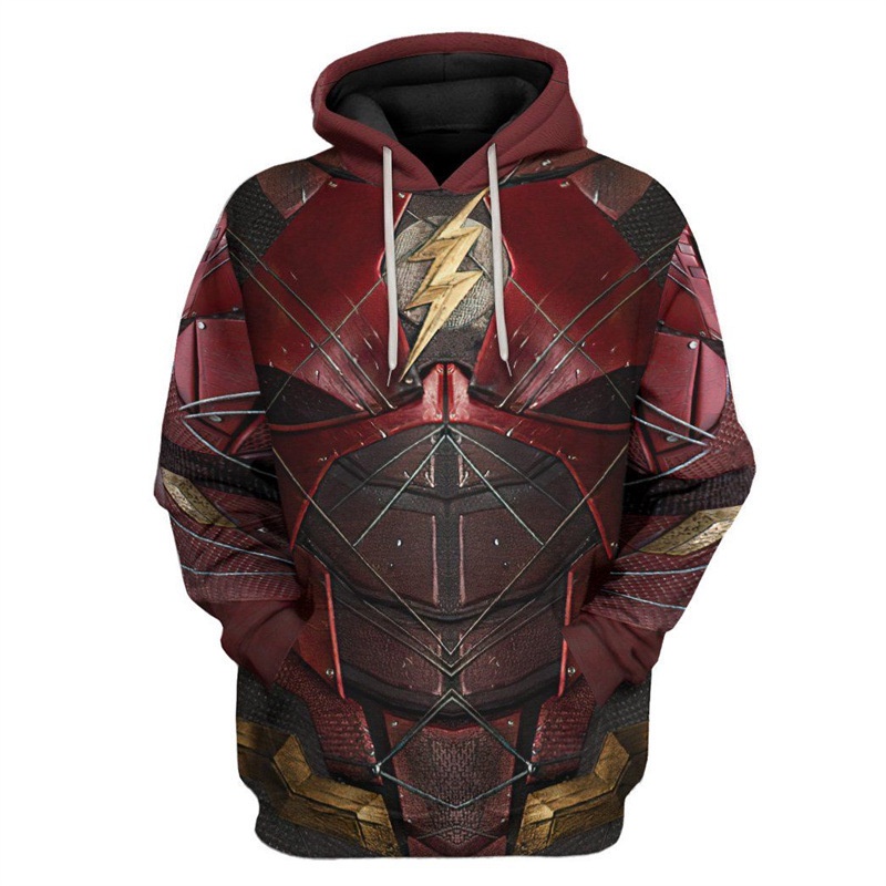 Mới Áo Khoác Hoodie In Hình The Flash Phong Cách Thể Thao Thời Trang Unisex