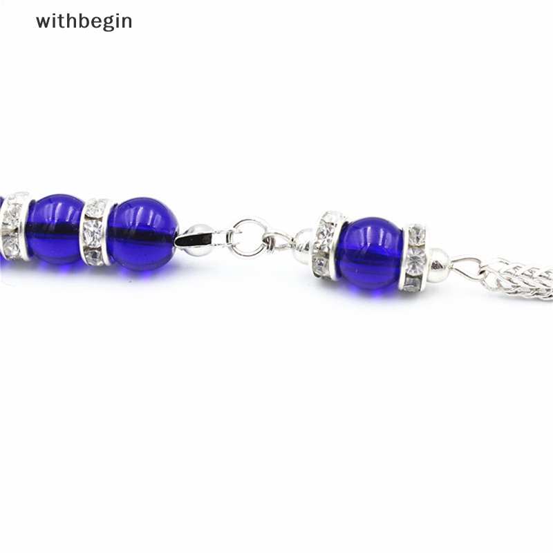 Vòng Tay Chuỗi Hạt Pha Lê 8mm Phối Tua Rua Phong Cách Hồi Giáo