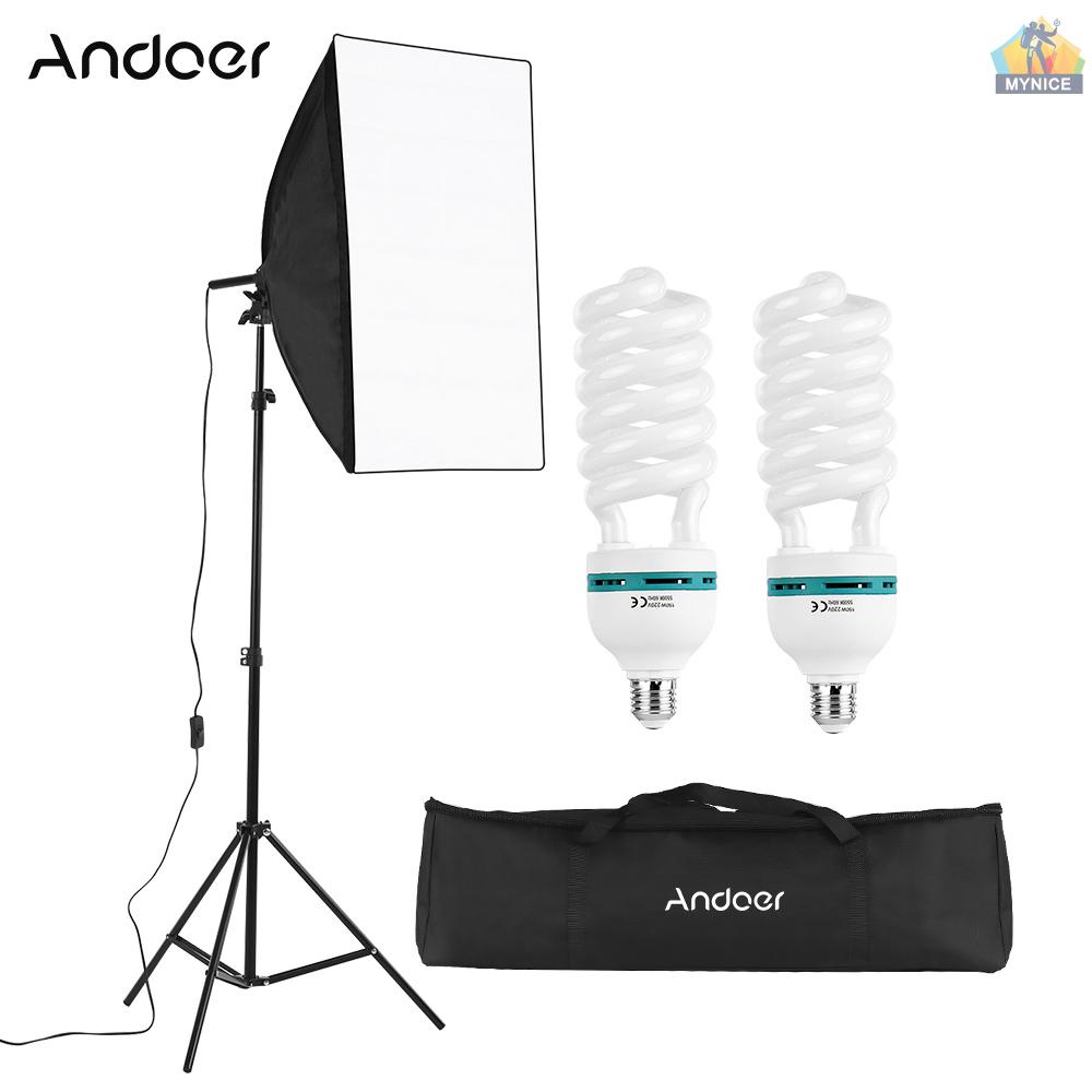 ANDOER Set 1 Túi * 1 / 150W 5500K Bóng Đèn 50 * 70cm Chuyên Dụng Cho Studio Chụp Ảnh 50 * 1 / 150W 5500K