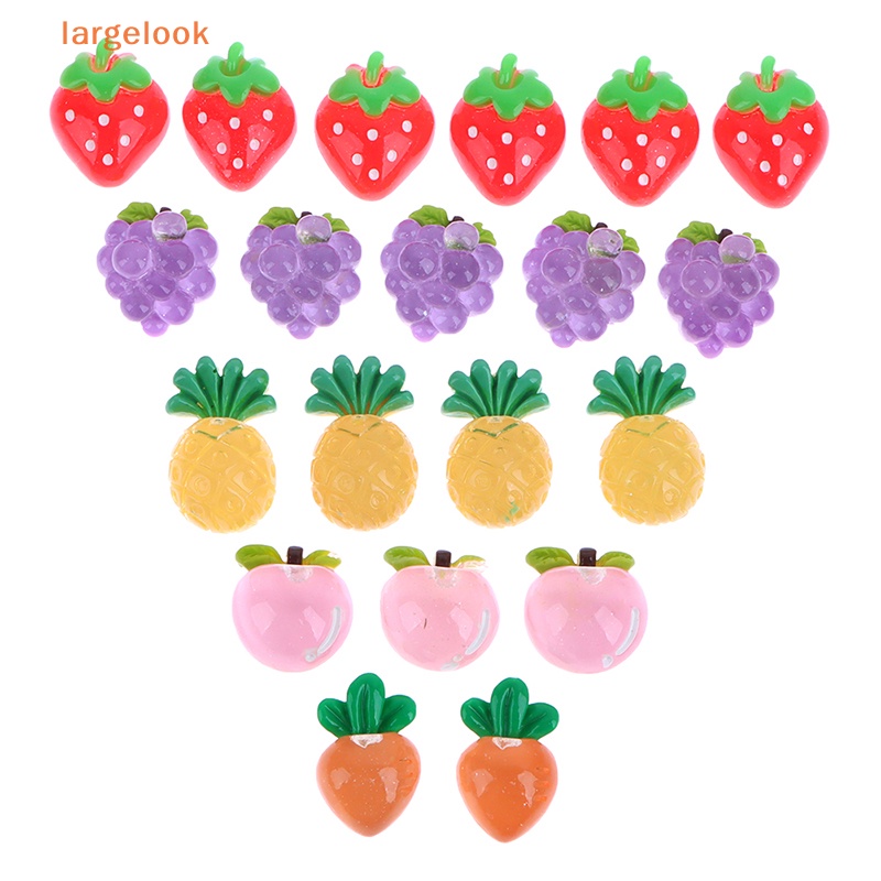 [Biglook] Set 20 Miếng Dán Resin Hình Trái Dứa Dễ Thương Dùng Làm Bông Tai / Điện Thoại DIY