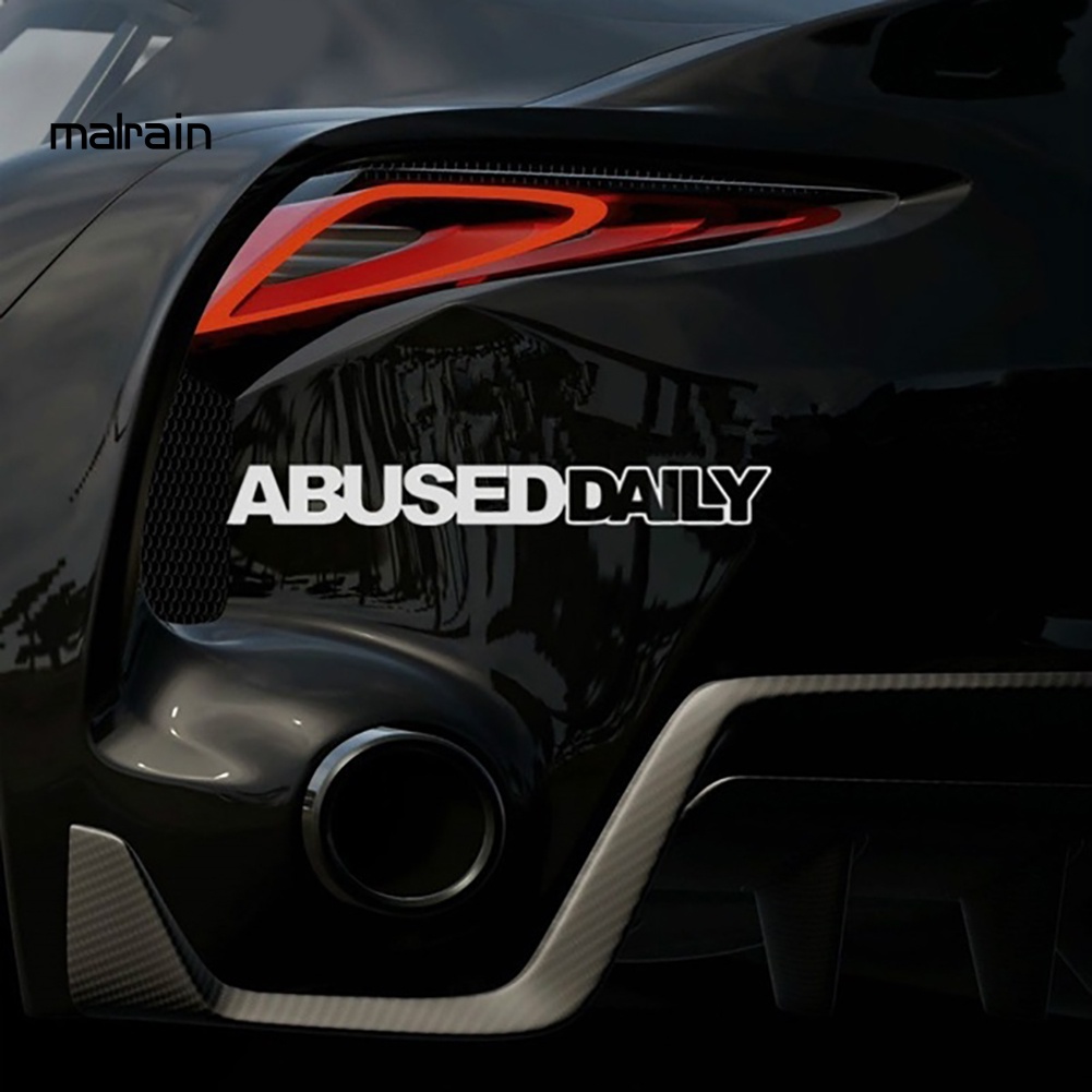 Đề Can Dán Trang Trí Thân / Cửa Sổ Xe Hơi In Chữ Abused Daily Phản Quang