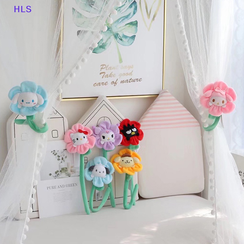 Búp Bê Nhồi Bông Hình Hoa Hướng Dương / Cinnamoroll Kuromi Có Thể Uốn Cong Dùng Làm Quà Tặng