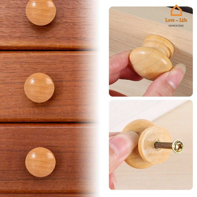 Tay Nắm Ngăn Kéo Tủ Bằng Gỗ 24 / 28 / 35mm