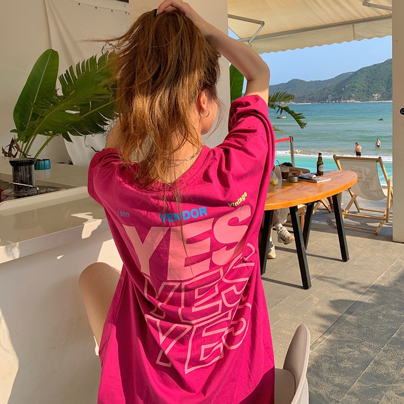 Áo Thun Tay Ngắn Cổ Tròn Dáng Rộng Bằng Cotton Nguyên Chất Phong Cách Âu Mỹ Thời Trang Đường Phố