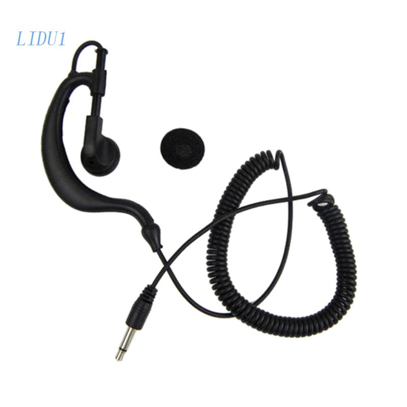 Lidu1 Tai Nghe Móc Vành Tai Giắc Cắm 3.5mm Chuyên Dụng Cho Radio / Mic
