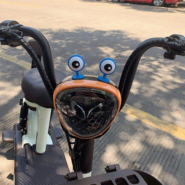 Electric Car Cute Decorations Battery Car Motorcycle Funny Big Eyes Motorcycle Accessories Car Decoration qH68