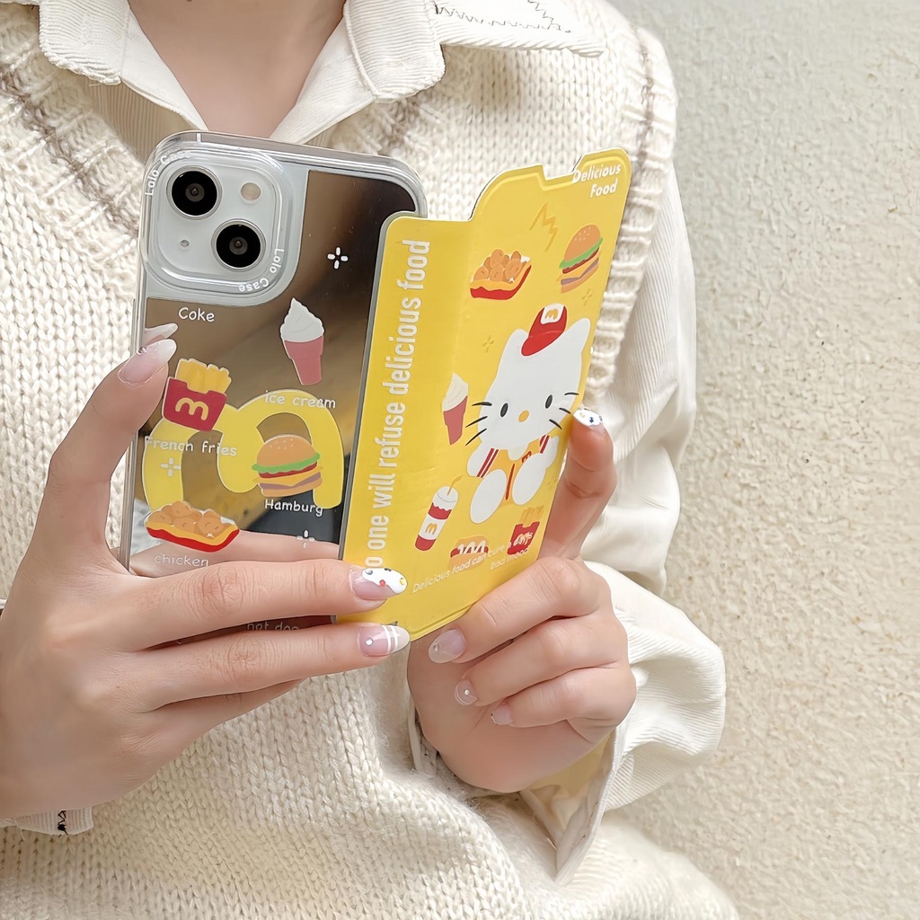 Ốp Điện Thoại tpu Silicon Mềm Trong Suốt Chống Sốc In Hình Mèo Mcdonald 'S Kitty Cho iPhone 14 13 12 11 PRO MAX