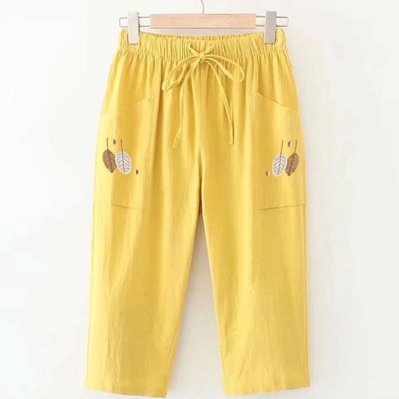 Bộ Hai Món Quần Áo Crop Top 100% Cotton Lưng Thun Thời Trang Mùa Hè Hàng Mới 2023