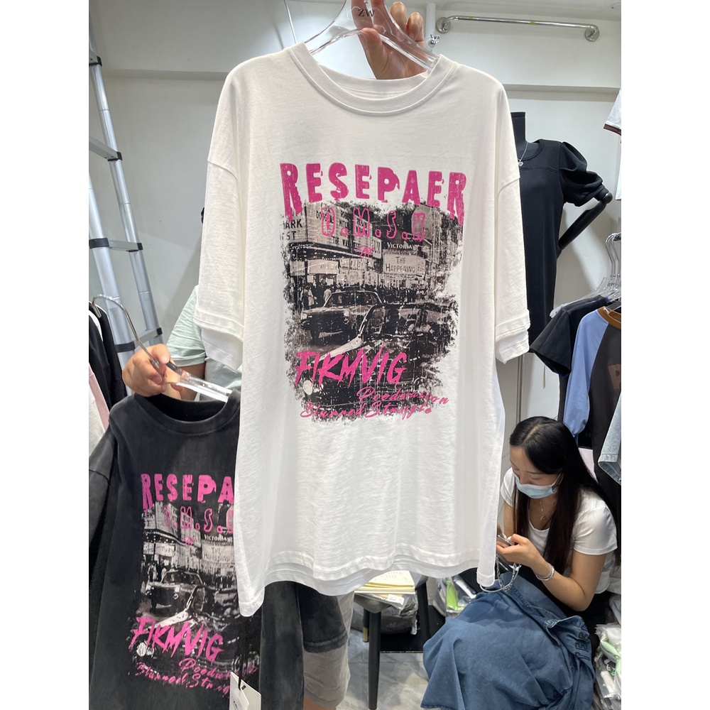 NRVP Áo Thun 100% Cotton Tay Ngắn Phong Cách Hàn Quốc Mới