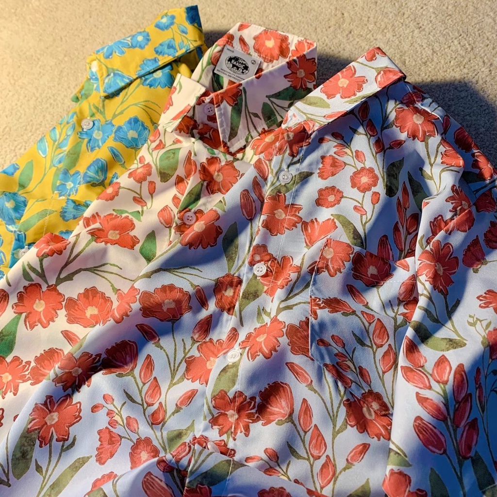 NRVP Áo Sơ Mi Nữ Ngắn Tay In Họa Tiết Độc Đáo Phong Cách Hàn Quốc Mới