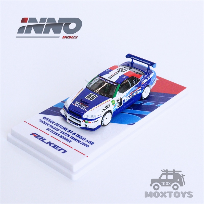 Xe Hơi NISSAN SKYLINE GTR R34 Tỉ Lệ 1: 64 #Mô Hình Xe Ô Tô FALKEN Falcon 50 5ZIGEN