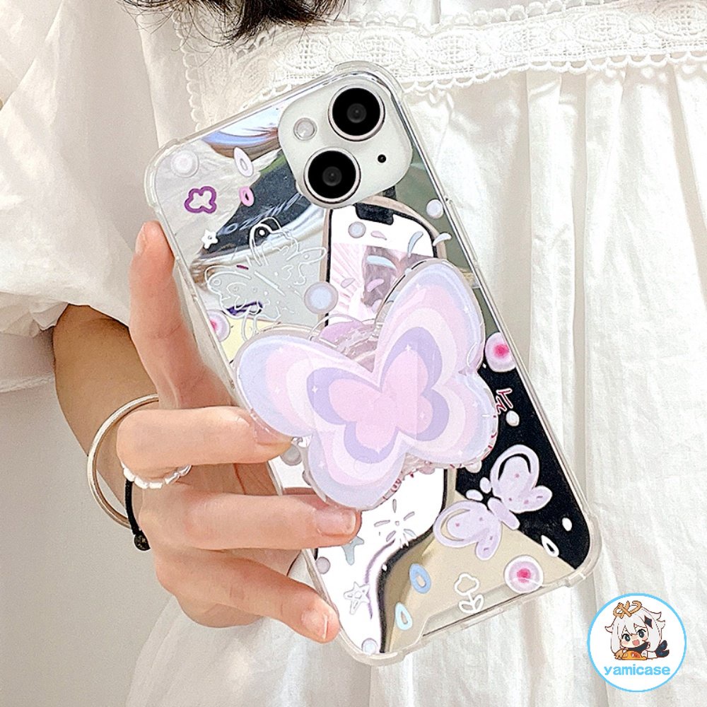 Ốp Điện Thoại Họa Tiết Bươm Bướm Tráng Gương Sang Trọng Chống Sốc Cho Iphone 11 Pro Max/12/12 Pro Max/13/13 Pro/13 Pro Max /14/14 Pro Max