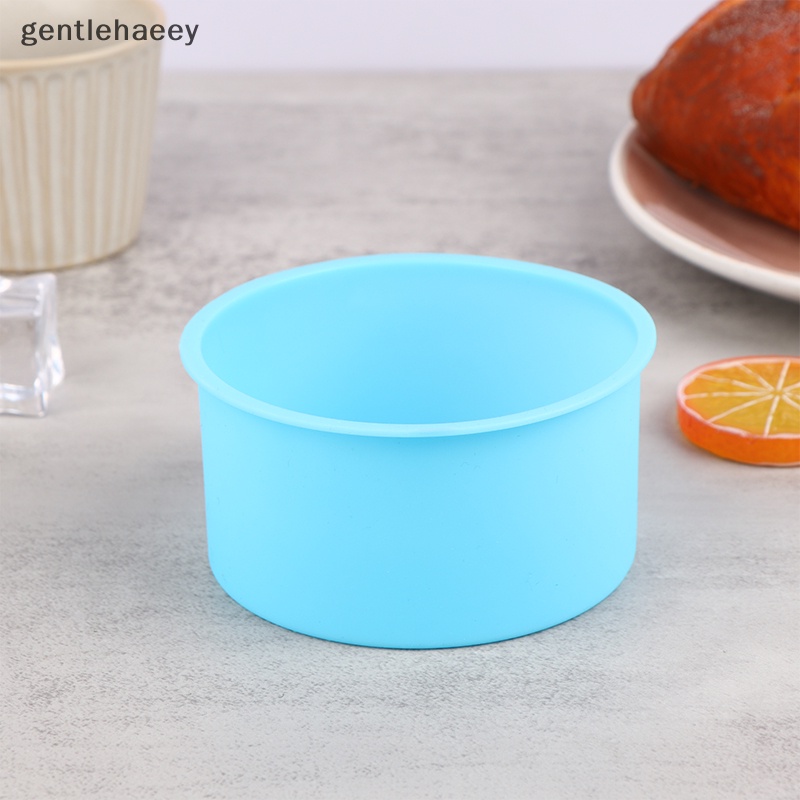 1 Khuôn Nướng Bánh Hình Tròn Mini Bằng Silicone Chống Dính Kích Thước 4 Inch