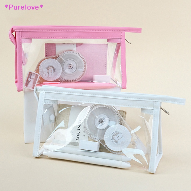 Túi Đựng Bút Trong Suốt Hình Tam Giác Chống Thấm Nước Tiện Dụng Mới