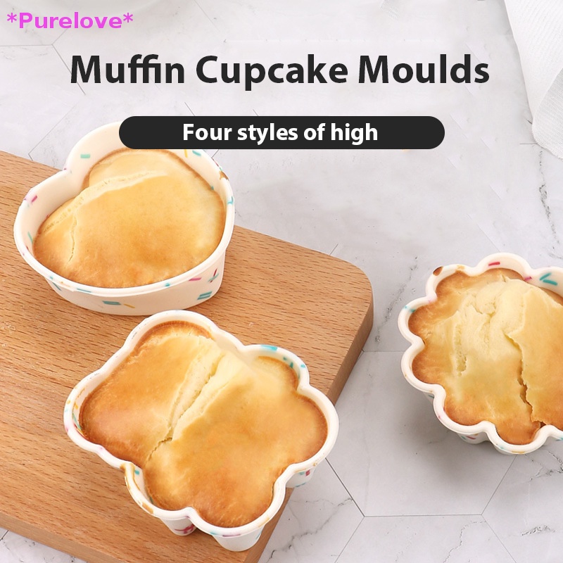 Khuôn Silicon Làm Bánh Muffin / Cupcake / Muffin Thiết Kế Dễ Thương Tiện Dụng Mới