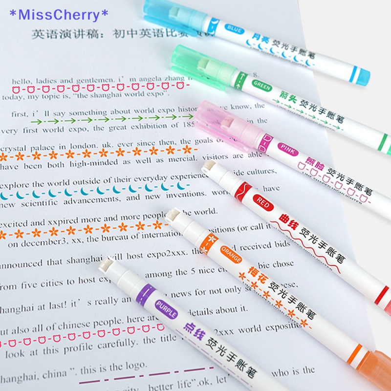 Bộ 6 Bút Đánh Dấu Dạng Lăn Nhiều Đường Viền Nhiều Hình Dạng Cho Vẽ Graffiti Nghệ Thuật Mới