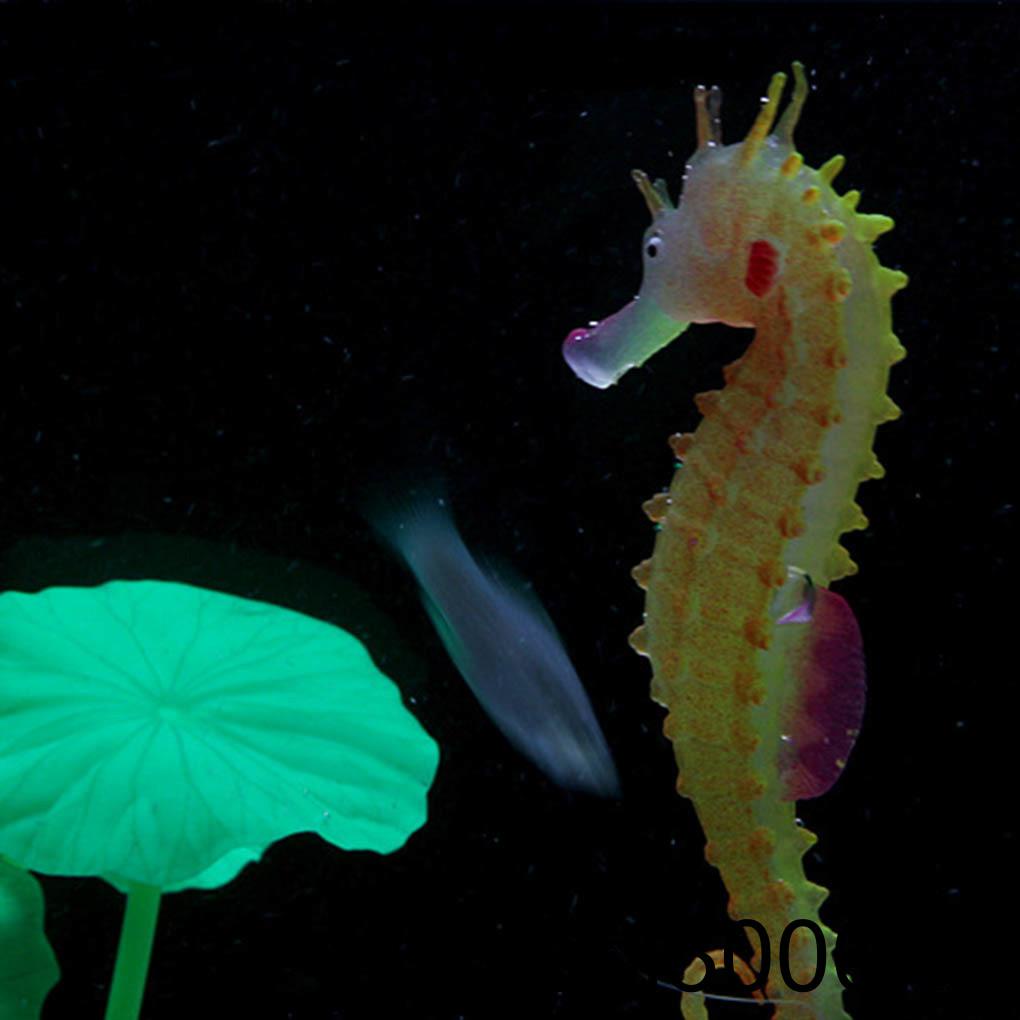 Cá Ngựa Silicone Phát Sáng Dùng Trang Trí Bể Cá