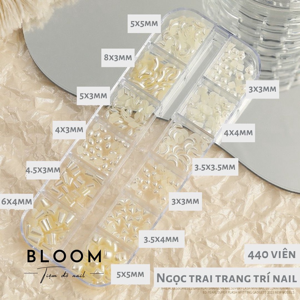 Hạt ngọc trai trang trí móng