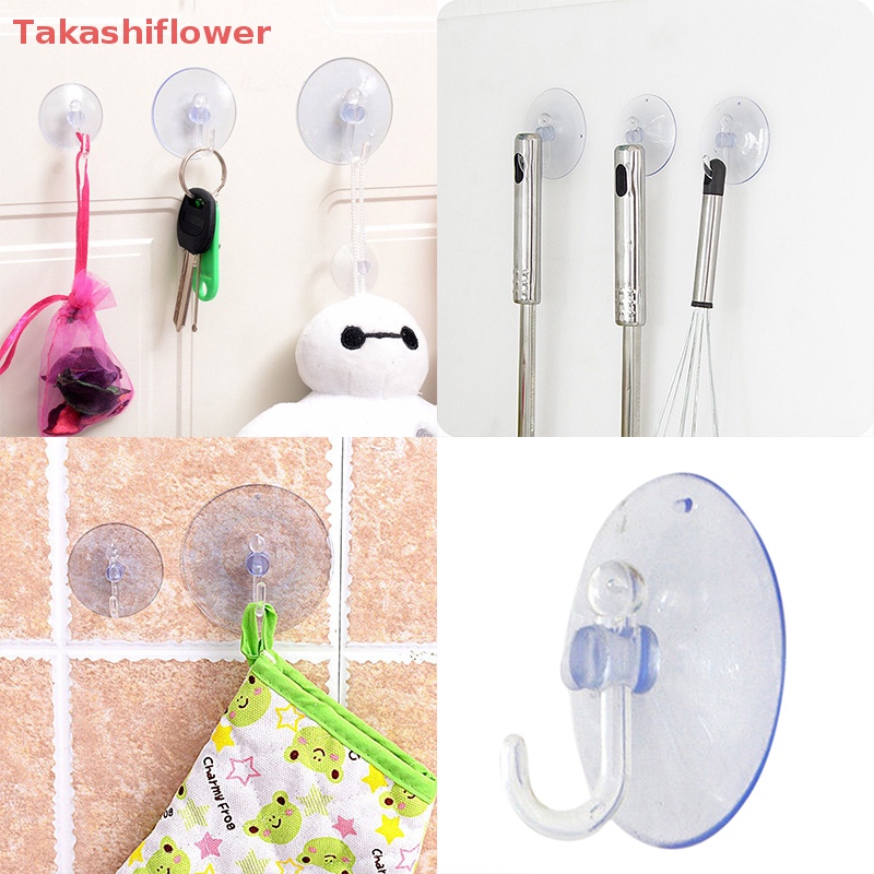 Móc Treo Đồ Dùng Trong Suốt Có Giác Hút Gắn Tường Tiện Dụng Cho Nhà Bếp / Nhà Tắm