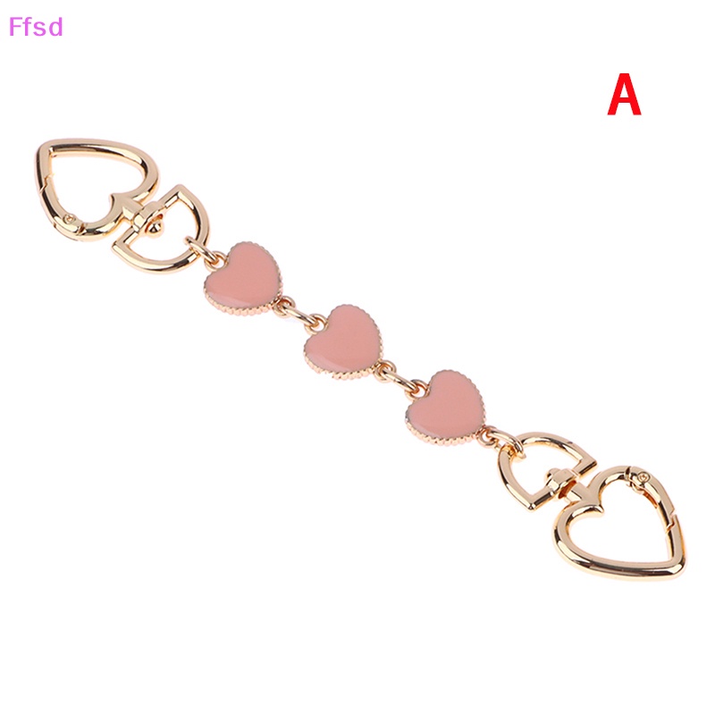 {Ffsd} Dây Xích Nối Dài Túi Xách Đeo Vai / Đeo Chéo Hình Trái Tim DIY Có Khóa Cài * Bán Chạy
