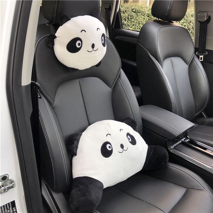 Gối Tựa Đầu Hình Gấu Trúc / Trứng / Gấu Trúc Dễ Thương Cho Xe Hơi