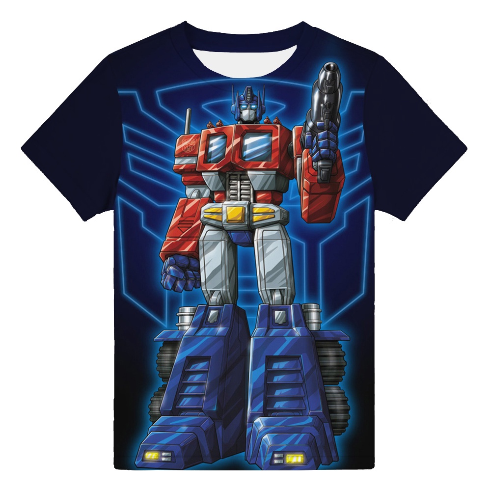 Boy t-shirt cool transformers bumblebee và optimus prime 3d printed baby top short sleeve crewneck student t-shirt