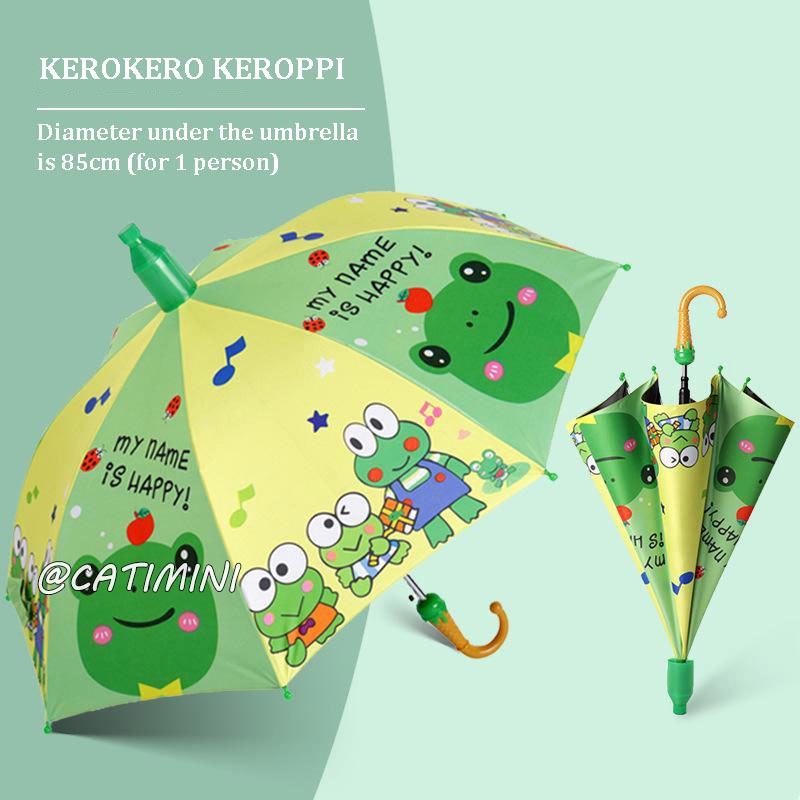 CATIMINI Dù Che Mưa Nắng Tay Cầm Dài Chống Nước In Họa Tiết Hoạt Hình Dễ Thương Cho Bé Mẫu Giáo