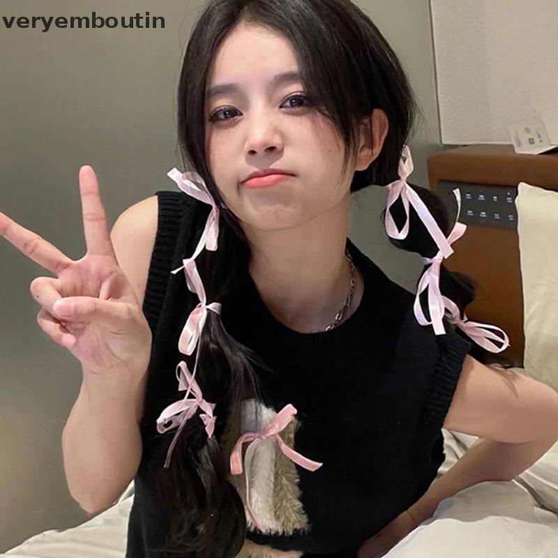 Bộ 2 Kẹp Tóc Nơ Dài Thời Trang Dành Cho Nữ