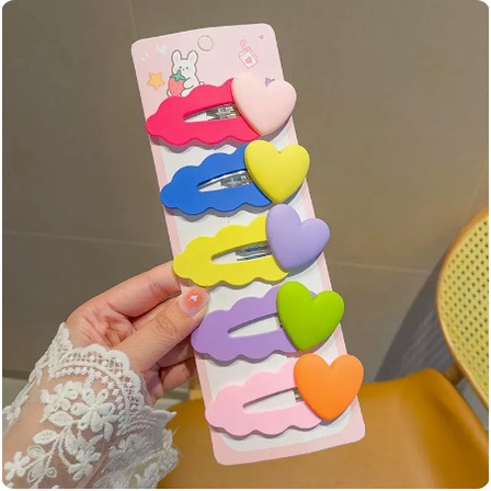 Kẹp Tóc BB Họa Tiết Gấu / Dâu Tây / Ngôi Sao Hoạt Hình Thời Trang Mùa Hè