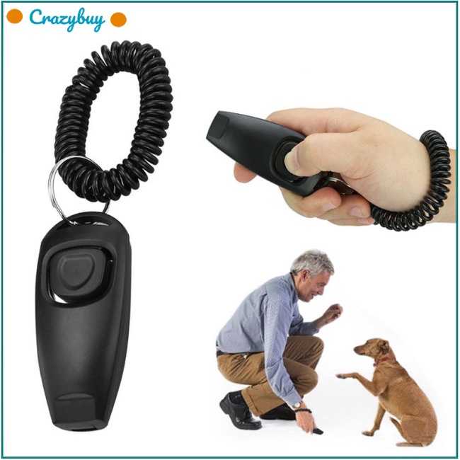 Còi Huấn Luyện Thú Cưng 2 Trong 1 Tiện Dụng Đen