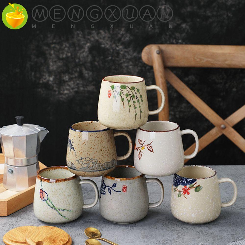 Cốc gốm uống trà cà phê phong cách Nhật Bản cổ điển 380ml