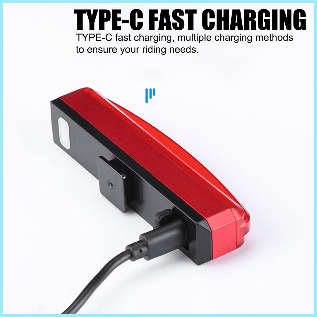 Đèn Chiếu Hậu IPX6 Chống Thấm Nước Kèm Sạc USB Chuyên Dụng Cho Xe Đạp Địa Hình tdevn tdevn