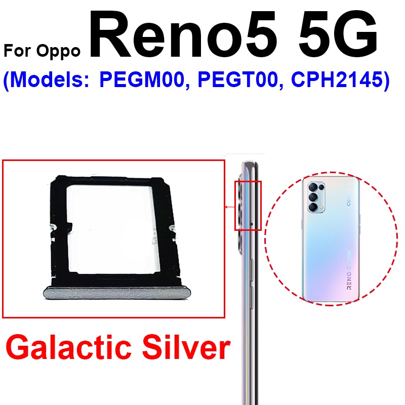Khay Đựng Thẻ Sim Điện Thoại Thay Thế Chuyên Dụng Cho OPPO Reno 5 5G Reno 5 K Reno 5 Pro Plus 5G