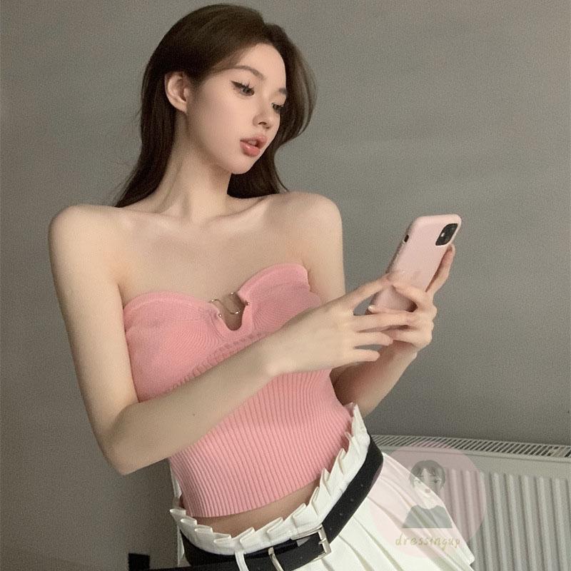 Áo Ống Mùa Hè Màu Sắc Đơn Giản Cho Nữ