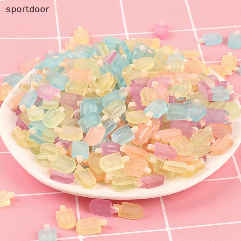 Bộ 5 Phụ Kiện Làm Trang Sức Hình Que Kem Dạ Quang DIY