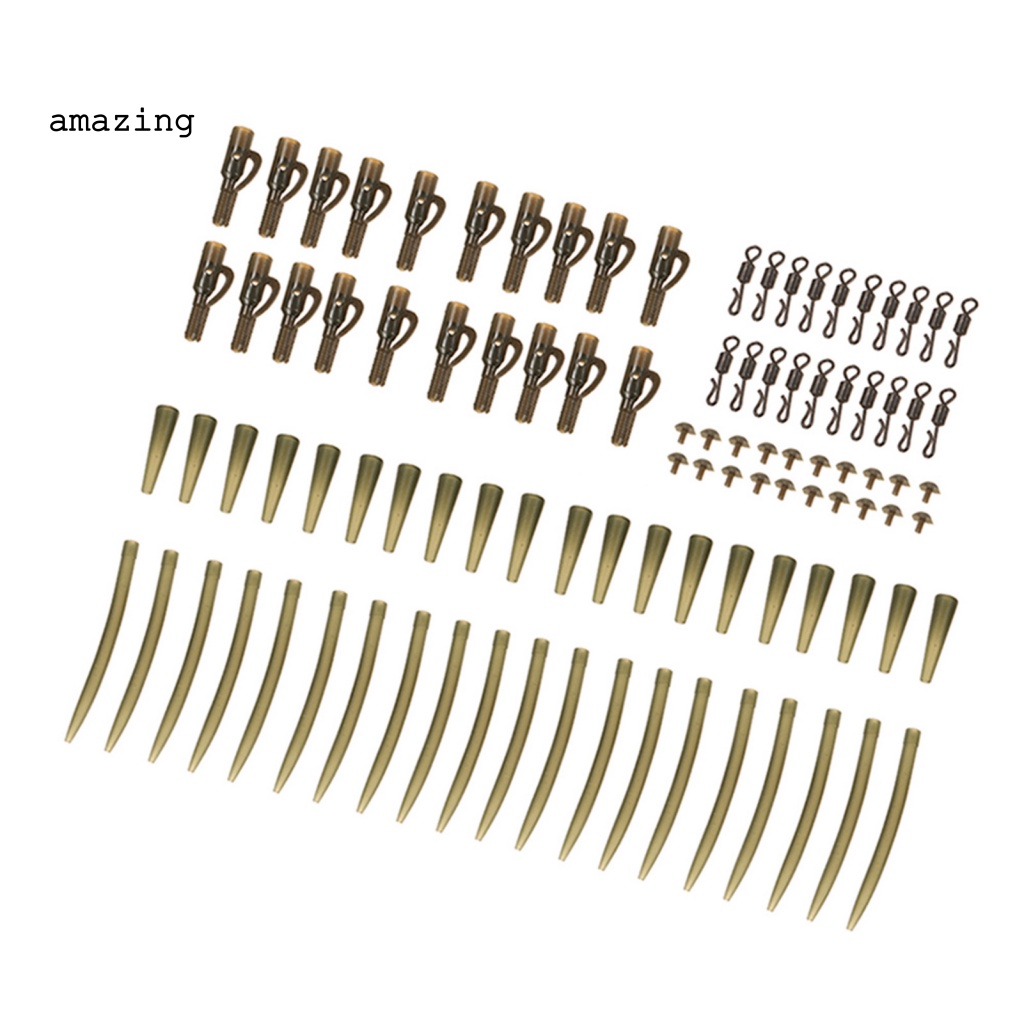 Set 100 Kẹp Cố Định Dây Câu Cá Chống Ăn Mòn Thiết Kế Nhỏ Gọn