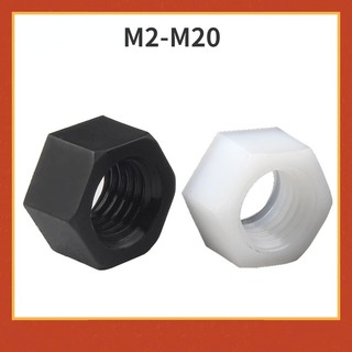 Đai ốc lục giác bằng nhựa nylon m2 / m3 / m4 / m5 / m6 / m8 / m10 / m12