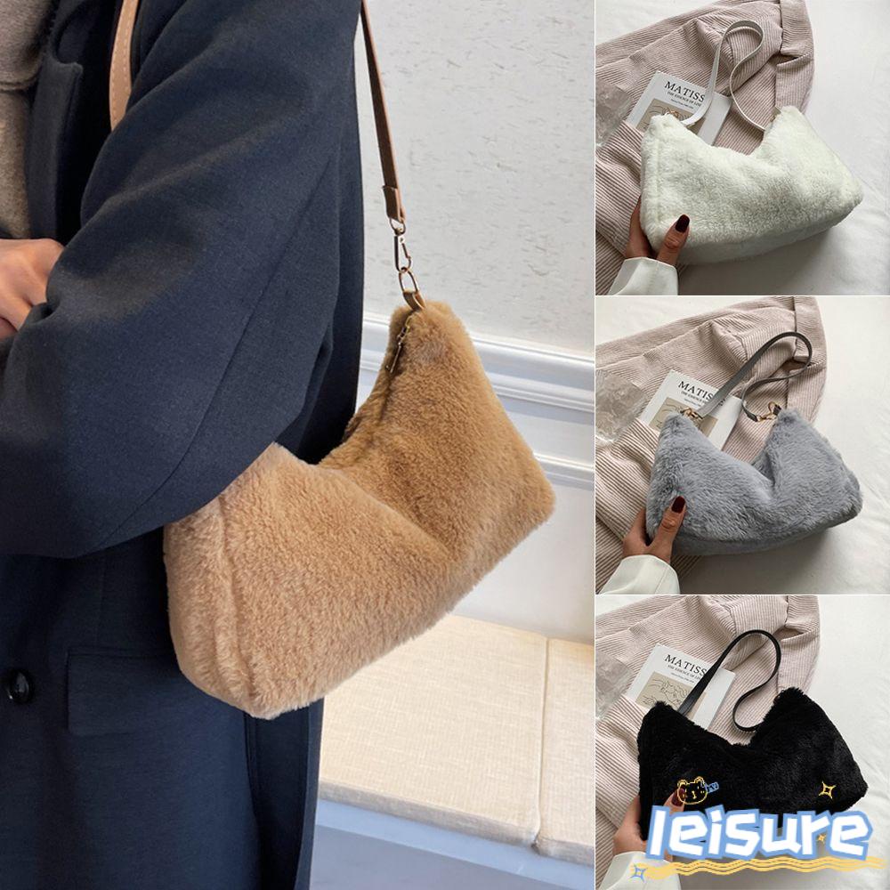 Túi Tote Đeo Vai Bằng Lông Nhung Mềm Mại Cho Nữ