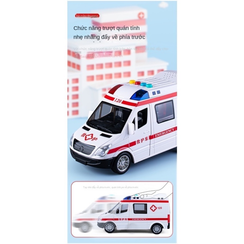 Mô Hình Xe Cứu Thương Chống Rơi Vỡ Dành Cho Bé Trai Và Bé Gái